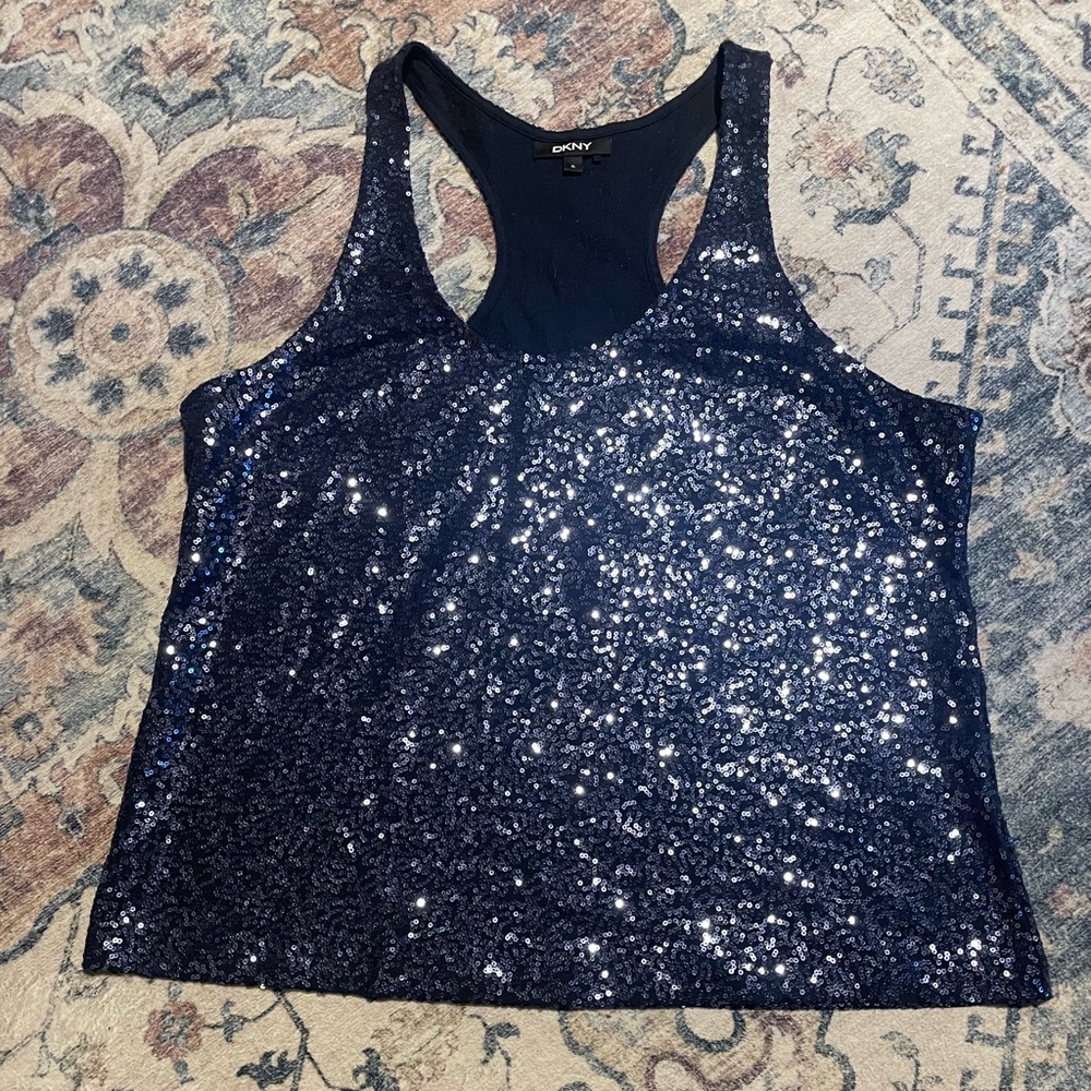DKNY Sparkling Midnight Blue Tank Top